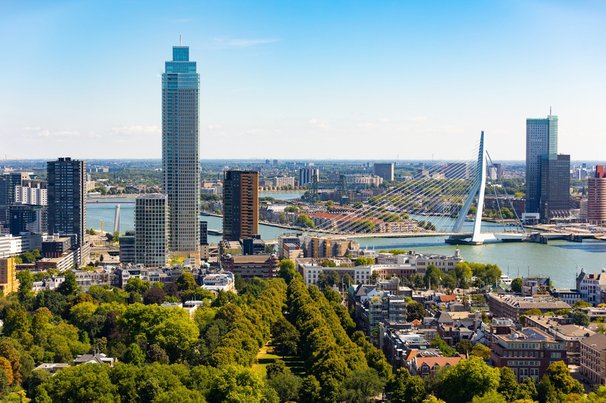 Panorama van Rotterdam met uitzicht op de Erasmusbrug door BearFotos (bron: Shutterstock)