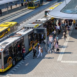 Stadsbussen op Utrecht Centraal door T.W. van Urk (bron: shutterstock.com)