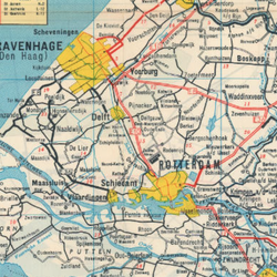 De Randstad 1960 door Topo Tijdreis Kadaster (bron: Kadaster, Apeldoorn)