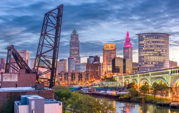 De skyline van Cleveland, Ohio, de V.S. door Sean Pavone (bron: Shutterstock)