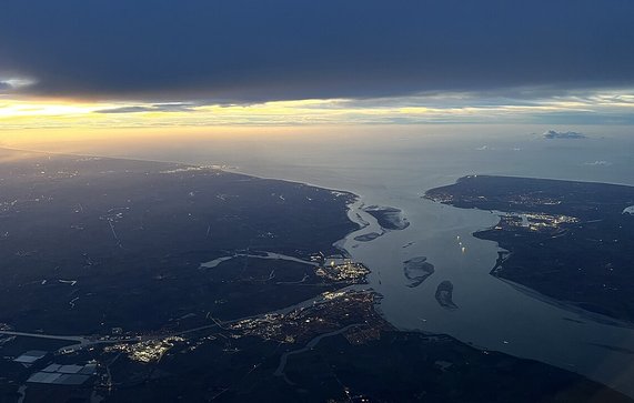 Terneuzen en de Westerschelde door Milliped (bron: Wikimedia)