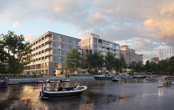 Artist impression Schieoevers Delft door AM (bron: AM)