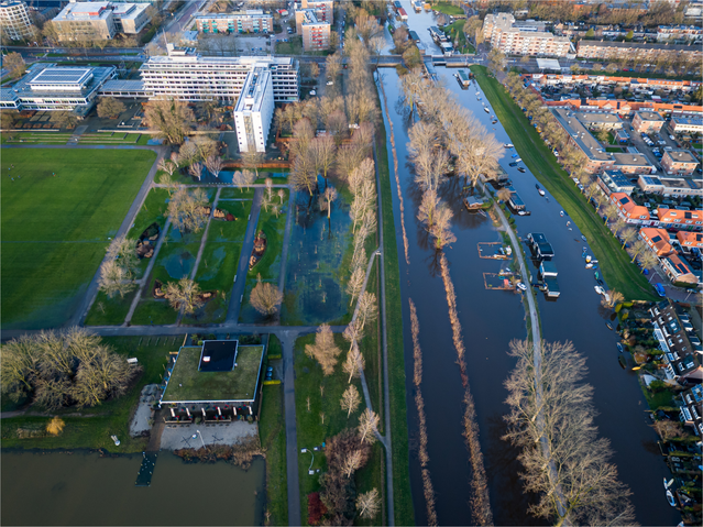 Hoogwater Zwolle door Gemeente Zwolle (bron: Gemeente Zwolle)