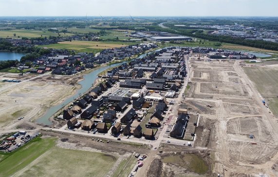 Luchtfoto wijk in aanbouw door GLF Media (bron: shutterstock.com)