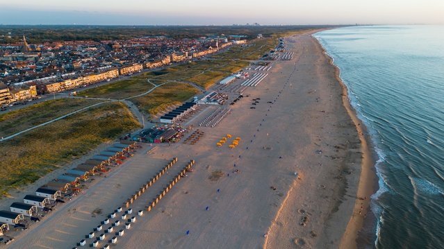 Luchtfoto van Katwijk aan Zee door Ivan Vasylyev (bron: Shutterstock)