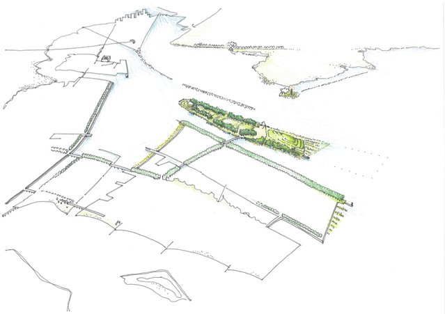 Stedenbouwkundige/landschappelijke schets Buiteneiland door Gemeente Amsterdam (bron: Gemeente Amsterdam)