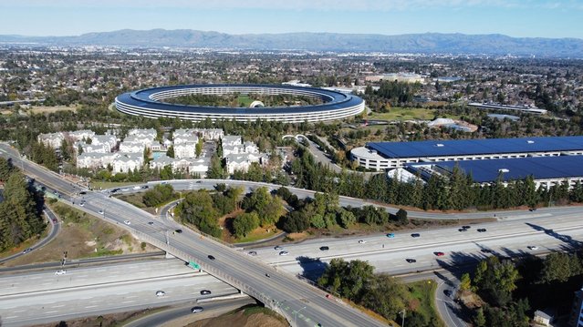 Luchtfoto van de Apple Park campus in Silicon Valley, Californië door Michael Vi (bron: Shutterstock)