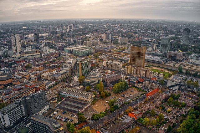 Vogelvlucht van Eindhoven door Jacob Boomsma (bron: Shutterstock)