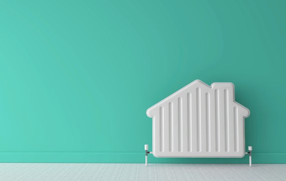 Verwarmingsradiator in de vorm van een huis. door Ink Drop (bron: Shutterstock)