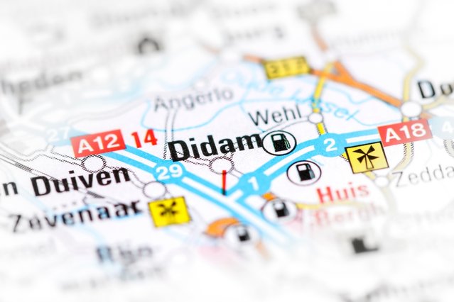 Didam op de kaart door SevenMaps (bron: Shutterstock)