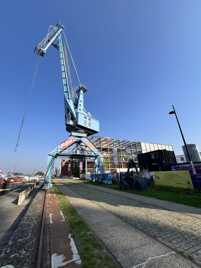 Kraan Oude Dokken Gent door Thomas Machiels (bron: Thomas Machiels)