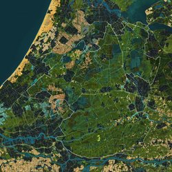 Groene hart, huidig mono-functioneel intensief landschap door Buro Sant en Co landschapsarchitectuur (bron: Sant en Co)