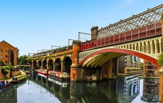 Castlefield Viaduct, Manchester. door Nicola Pulham (bron: Shutterstock)