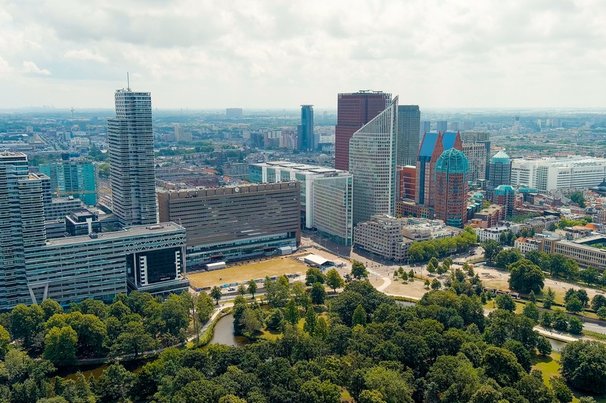Vogelvlucht van Den Haag door Collection Maykova (bron: Shutterstock)