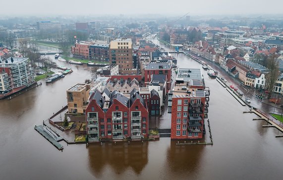 Hoogwater Zwolle door Gemeente Zwolle (bron: Gemeente Zwolle)