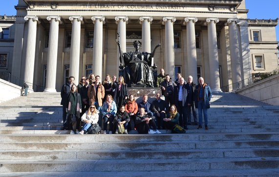 Groepsfoto deelnemers MCD reis bij Columbia University door Gebiedsontwikkeling.nu (bron: Gebiedsontwikkeling.nu)