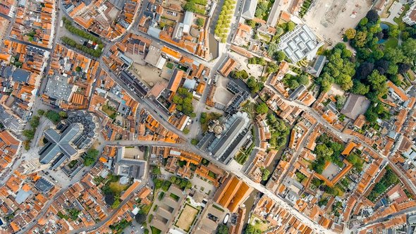 Luchtfoto van Brugge, België door Maykova Galina (bron: Shutterstock)