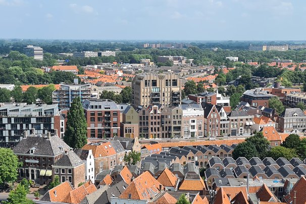 Zwolle, Onder de Bogen en Kraanbolwerk door M. Oosterhuis (bron: RCE)