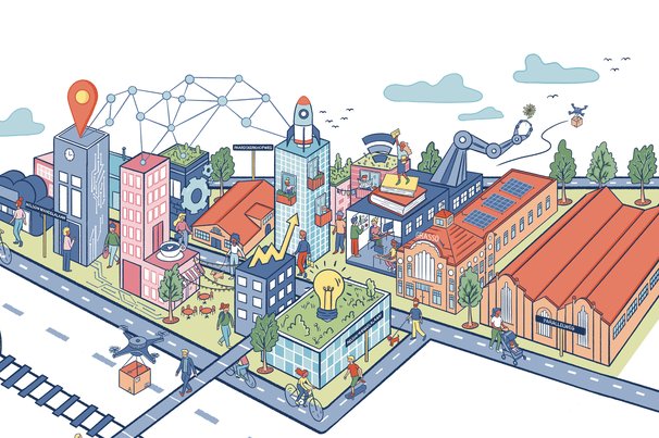 Schets Innovatiekwartier Den Bosch door gemeente ‘s-Hertogenbosch (bron: ontwikkelplan IKDB)