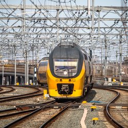 NS trein op spoor door Laura Fokkema (bron: Shutterstock)